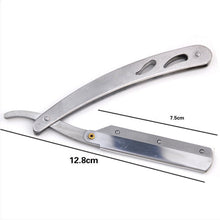 Straight Edge Stainless Steel Barber Folding Shaving Shave Knife ILML