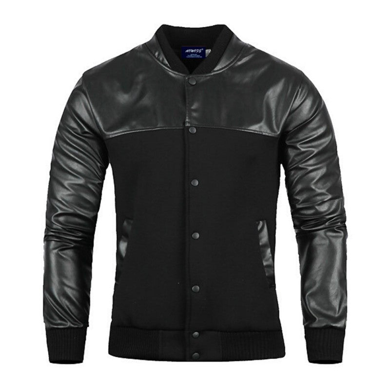 Stylish Men Cool PU Leather Jacket Coat Motorcycle Style Punk Slim Jackets Outwear ILML