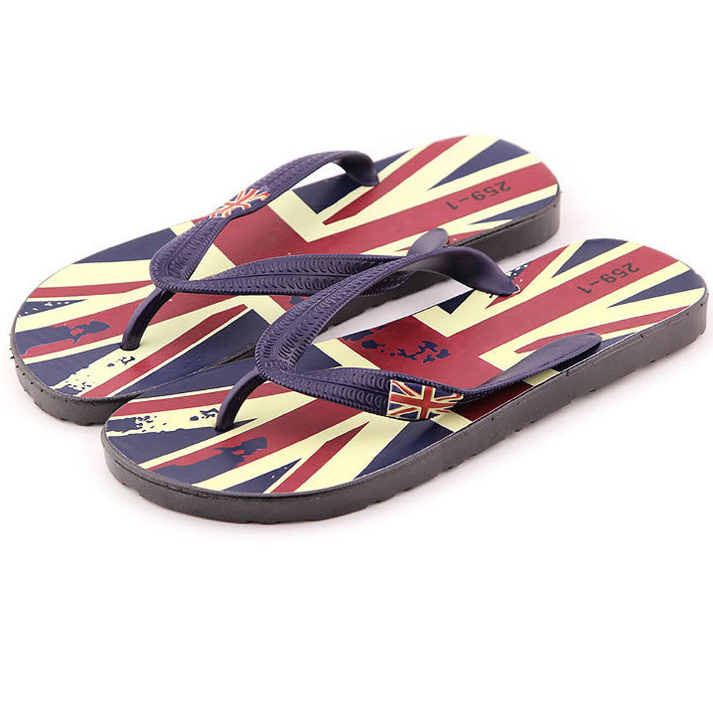 Beach Man shoes Rice flag Flip-flops Slippers Men Beach Sals Home Slippers salias mujer ILML