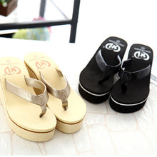 Bohemian Women Shoes High Heels Flip Flops platform wedges women Sals Flip slippers woman shoes designer ILML