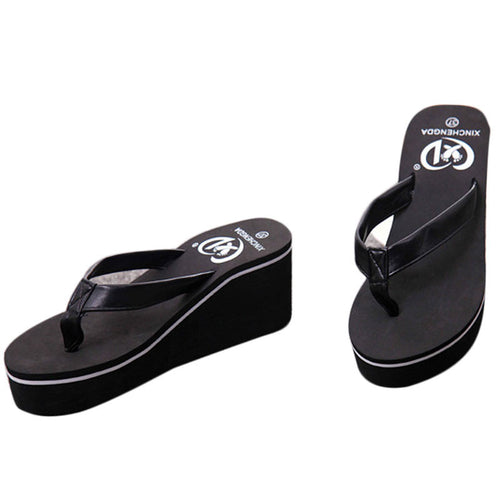 Bohemian Women Shoes High Heels Flip Flops platform wedges women Sals Flip slippers woman shoes designer ILML