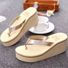 Bohemian Women Shoes High Heels Flip Flops platform wedges women Sals Flip slippers woman shoes designer ILML