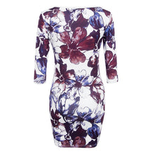 Casual Women Bodycon Dress Half Sleeve Asymmetrical Neck Dress Sheath Dresses LE3 ILML