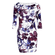 Casual Women Bodycon Dress Half Sleeve Asymmetrical Neck Dress Sheath Dresses LE3 ILML