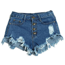 Sexy Women's Irregular High Waisted Shorts Slim Fit Denim Jeans Shorts L4 ILML