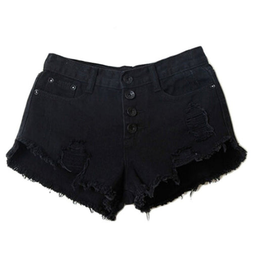 Sexy Women's Irregular High Waisted Shorts Slim Fit Denim Jeans Shorts L4 ILML