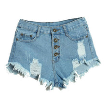 Sexy Women's Irregular High Waisted Shorts Slim Fit Denim Jeans Shorts L4 ILML