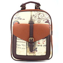 Women Backpack Belfry Printing Leather backpack For Girl Bag School Backpacks Bag Mochila ILML