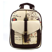 Women Backpack Belfry Printing Leather backpack For Girl Bag School Backpacks Bag Mochila ILML