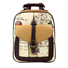 Women Backpack Belfry Printing Leather backpack For Girl Bag School Backpacks Bag Mochila ILML