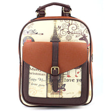 Women Backpack Belfry Printing Leather backpack For Girl Bag School Backpacks Bag Mochila ILML