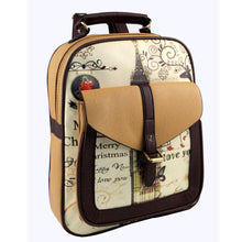 Women Backpack Belfry Printing Leather backpack For Girl Bag School Backpacks Bag Mochila ILML