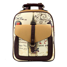 Women Backpack Belfry Printing Leather backpack For Girl Bag School Backpacks Bag Mochila ILML