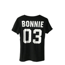 T-Shirt Men CLYDE 03 BONNIE 03 Letter Print Street Style Couple T-Shirt Top Blouse Shirt For Tops ILML