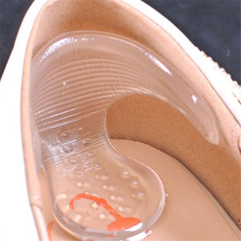 T type Rearfoot Thread Invisible PU Silicone Attached To The Anti Grinding Heel Stick Heel Pad slip-resistant insoles foot care ILML