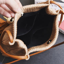 The Fringed Shoulder Bag Casual women bag Woven Straw Tassel Hbag Messenger Bags Travel beach bags ILML
