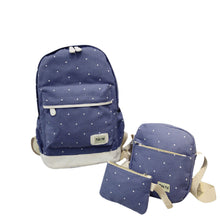 Three bag Backpack Shoulder bag purse Women backpack Dot Printing for girls Satchel Bag school backpacks ILML