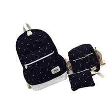 Three bag Backpack Shoulder bag purse Women backpack Dot Printing for girls Satchel Bag school backpacks ILML