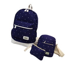 Three bag Backpack Shoulder bag purse Women backpack Dot Printing for girls Satchel Bag school backpacks ILML