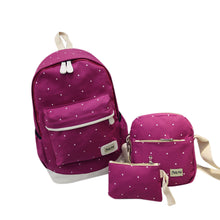 Three bag Backpack Shoulder bag purse Women backpack Dot Printing for girls Satchel Bag school backpacks ILML
