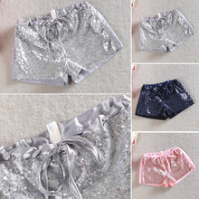 Toddler 2-6 Y Kids Girl Sequins Shorts Short Pants Tie Bow Elastic Waist Trousers PY1 ILML