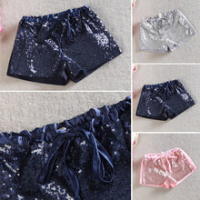 Toddler 2-6 Y Kids Girl Sequins Shorts Short Pants Tie Bow Elastic Waist Trousers PY1 ILML