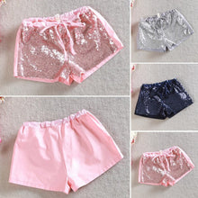 Toddler 2-6 Y Kids Girl Sequins Shorts Short Pants Tie Bow Elastic Waist Trousers PY1 ILML