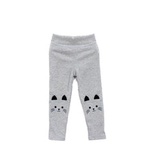 Toddler Baby Girls Skinny Pants Cute Cat Printed StretchyKids Warm Leggings Capris Trousers ILML