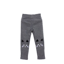 Toddler Baby Girls Skinny Pants Cute Cat Printed StretchyKids Warm Leggings Capris Trousers ILML