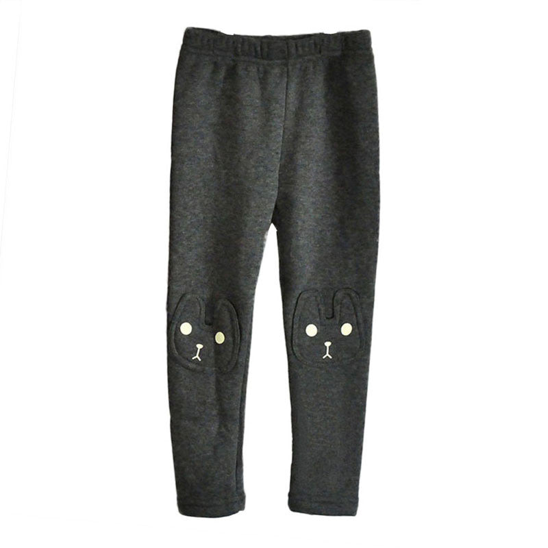 Toddler Child Cozy Animal Printed Leggings Girls Pants Baby Fleece Trousers PY5 ILML