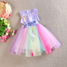 Toddler Kids Girls Rainbow Dress Princess One Piece Gauze Dress Tutu Dress 1-5T PY1 ILML
