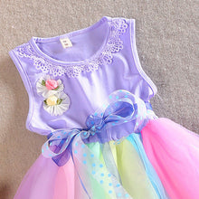 Toddler Kids Girls Rainbow Dress Princess One Piece Gauze Dress Tutu Dress 1-5T PY1 ILML