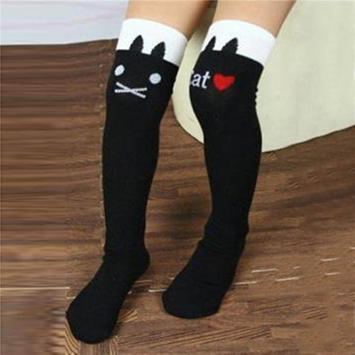 Toddlers Kids Girls Knee High Socks School Cotton Tights Striped Stockings for Girls 1-8Years ILML