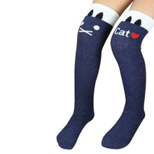 Toddlers Kids Girls Knee High Socks School Cotton Tights Striped Stockings for Girls 1-8Years ILML