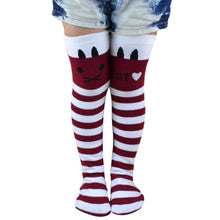 Toddlers Kids Girls Knee High Socks School Cotton Tights Striped Stockings for Girls 1-8Years ILML