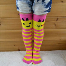Toddlers Kids Girls Knee High Socks School Cotton Tights Striped Stockings for Girls 1-8Years ILML