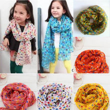 Toddlers Kids Girls Scarf Voile Dots Scarves Shawls Wrap Candy Neckerchief ILML