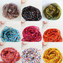 Toddlers Kids Girls Scarf Voile Dots Scarves Shawls Wrap Candy Neckerchief ILML