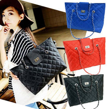 Trend Women's hbags Leather Link Chain Shoulder Diagonal Delicate Large-capacity Bag bolsa feminina ILML