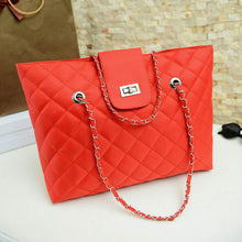 Trend Women's hbags Leather Link Chain Shoulder Diagonal Delicate Large-capacity Bag bolsa feminina ILML
