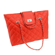 Trend Women's hbags Leather Link Chain Shoulder Diagonal Delicate Large-capacity Bag bolsa feminina ILML