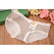 Underwear Women Cotton Panties 10 Color Cute Lady Sexy Plaid Underwear Comfortable Lingerie Girl Briefs PY3 ILML