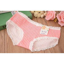 Underwear Women Cotton Panties 10 Color Cute Lady Sexy Plaid Underwear Comfortable Lingerie Girl Briefs PY3 ILML