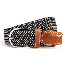 Unisex Canvas Woven Leather Pin Webbing Metal Buckle Elastic Waist Belt Men Women Waistband ILML
