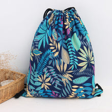 Leaves Women Men Backpack Printing Canvas Cat Backpacks for girls Drawstring School Femmes Mulheres Bag  ILML