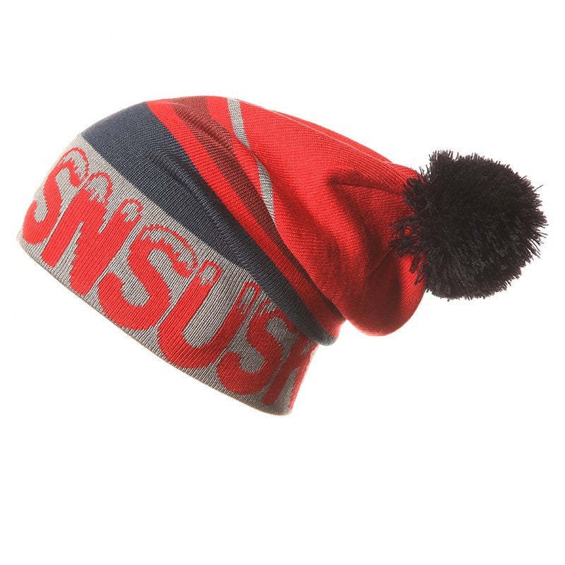 Unisex SNSUSK Brand Hats for Men Women Warm Knitted Skull Cap Hat Beanies Turtleneck Gorro Cap Snowboard ILML
