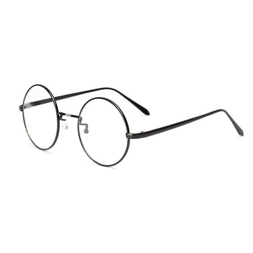 Unisex Women Men Designer Retro Metal Frame Round Glasses Clear Lens Nerd Eyewear 6 Colors ILML