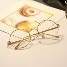 Unisex Women Men Designer Retro Metal Frame Round Glasses Clear Lens Nerd Eyewear 6 Colors ILML