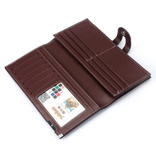 Very Stylish Super Men Long Section Button Bifold Business Leather Wallet Card Coin Wallet Purse ILML