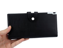Very Stylish Super Men Long Section Button Bifold Business Leather Wallet Card Coin Wallet Purse ILML